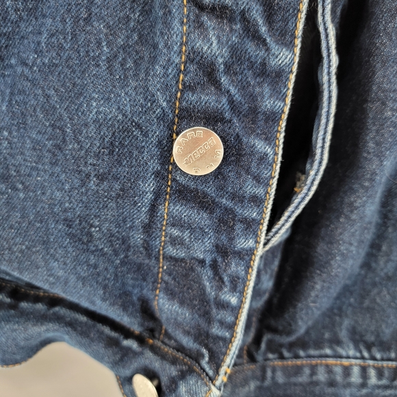 Vintage Mecca Y2K Hip Hop Baggy Denim Jean Dark Wash Button Front Jacket Mens XL - Picture 6 of 13